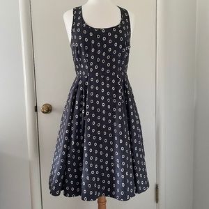 Club Monaco Silk Dress with Racer Back and Full Skirt Size 6